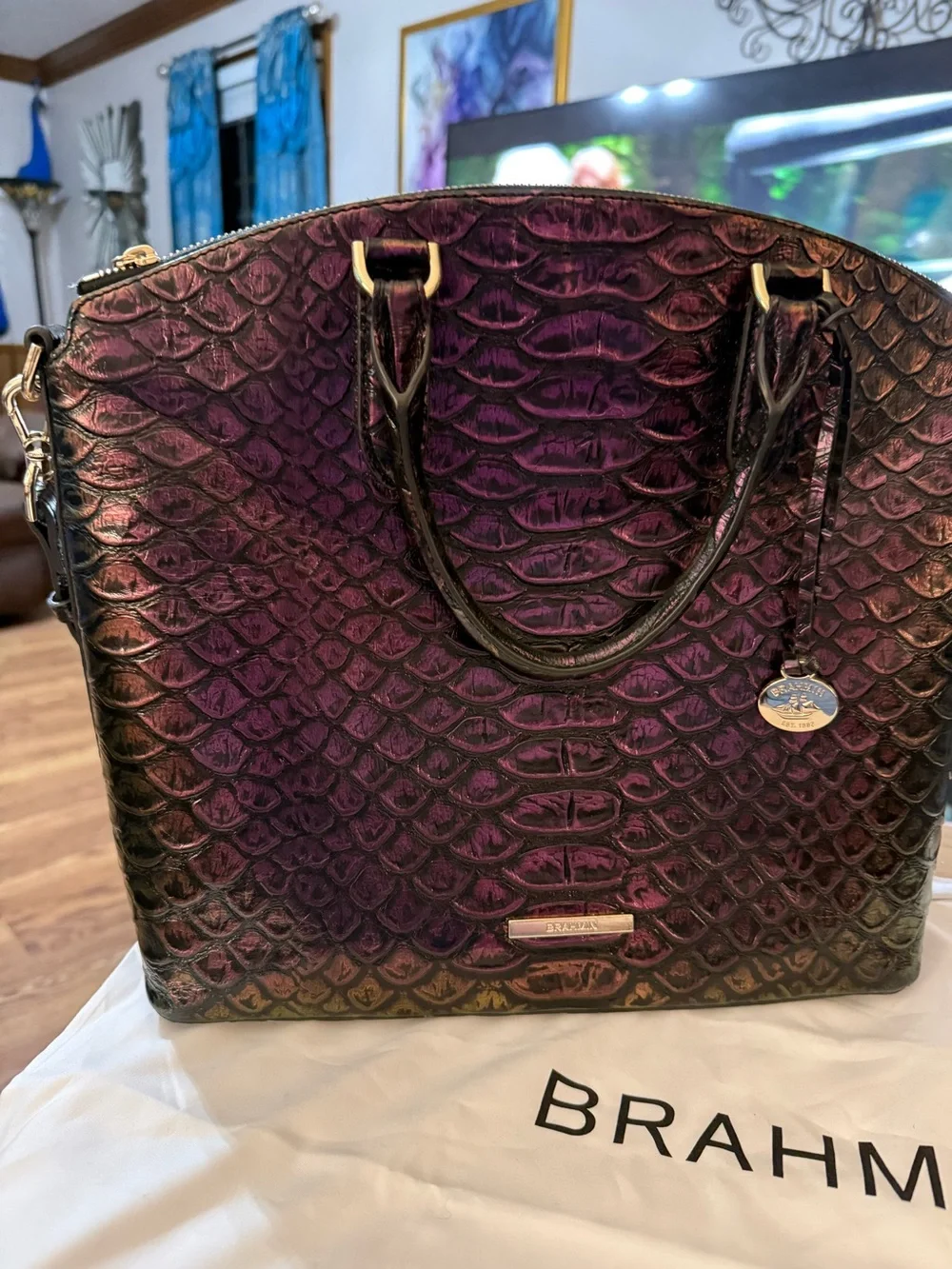 Brahmin Passion Excelsior Purple large Duxbury